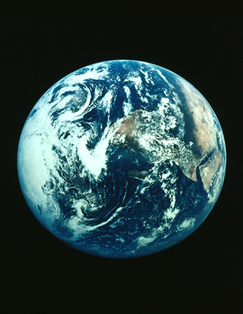 photo de notre belle planète vue de l'espace