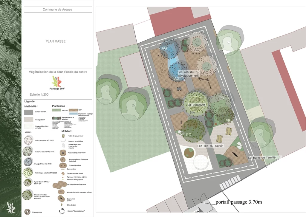 plan cour oasis école du centre